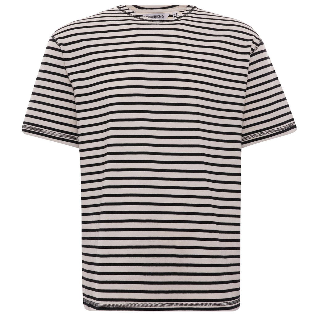 Stripe Border Tee - Ivory/Black
