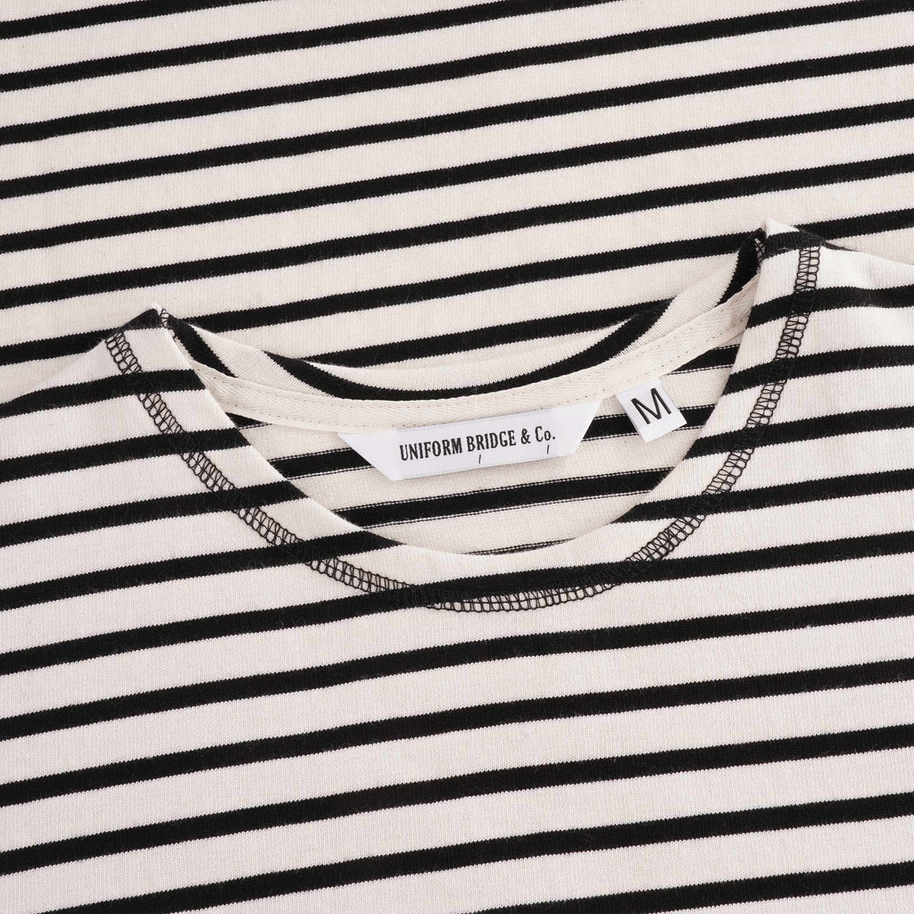 Stripe Border Tee - Ivory/Black