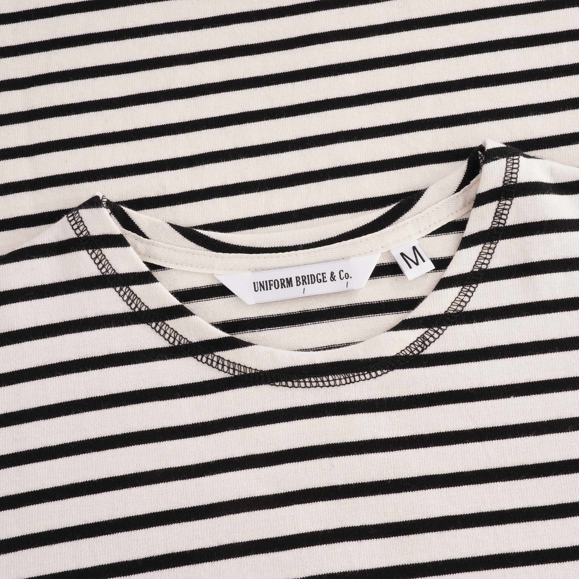Stripe Border Tee - Ivory/Black