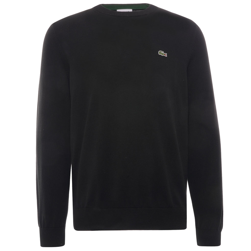Organic Cotton Crew Neck Jumper - Noir