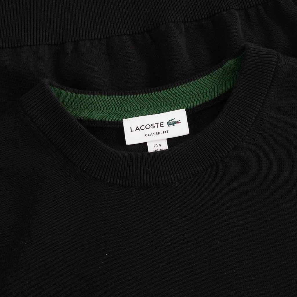 Organic Cotton Crew Neck Jumper - Noir