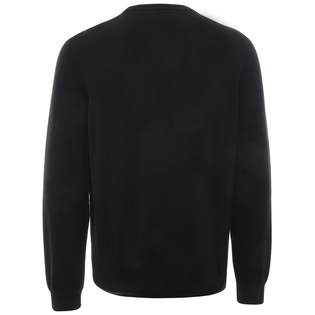 Organic Cotton Crew Neck Jumper - Noir
