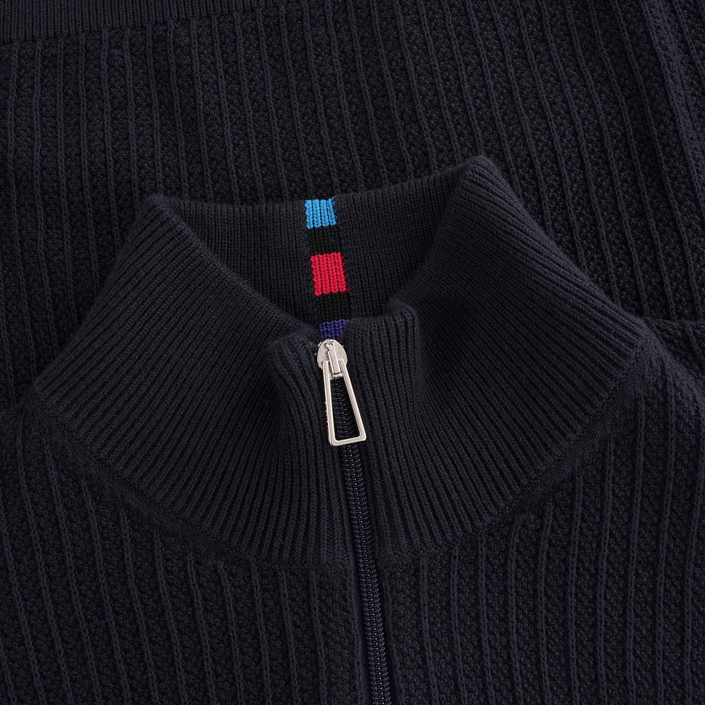 Zip Through Cardigan - Dark Navy
