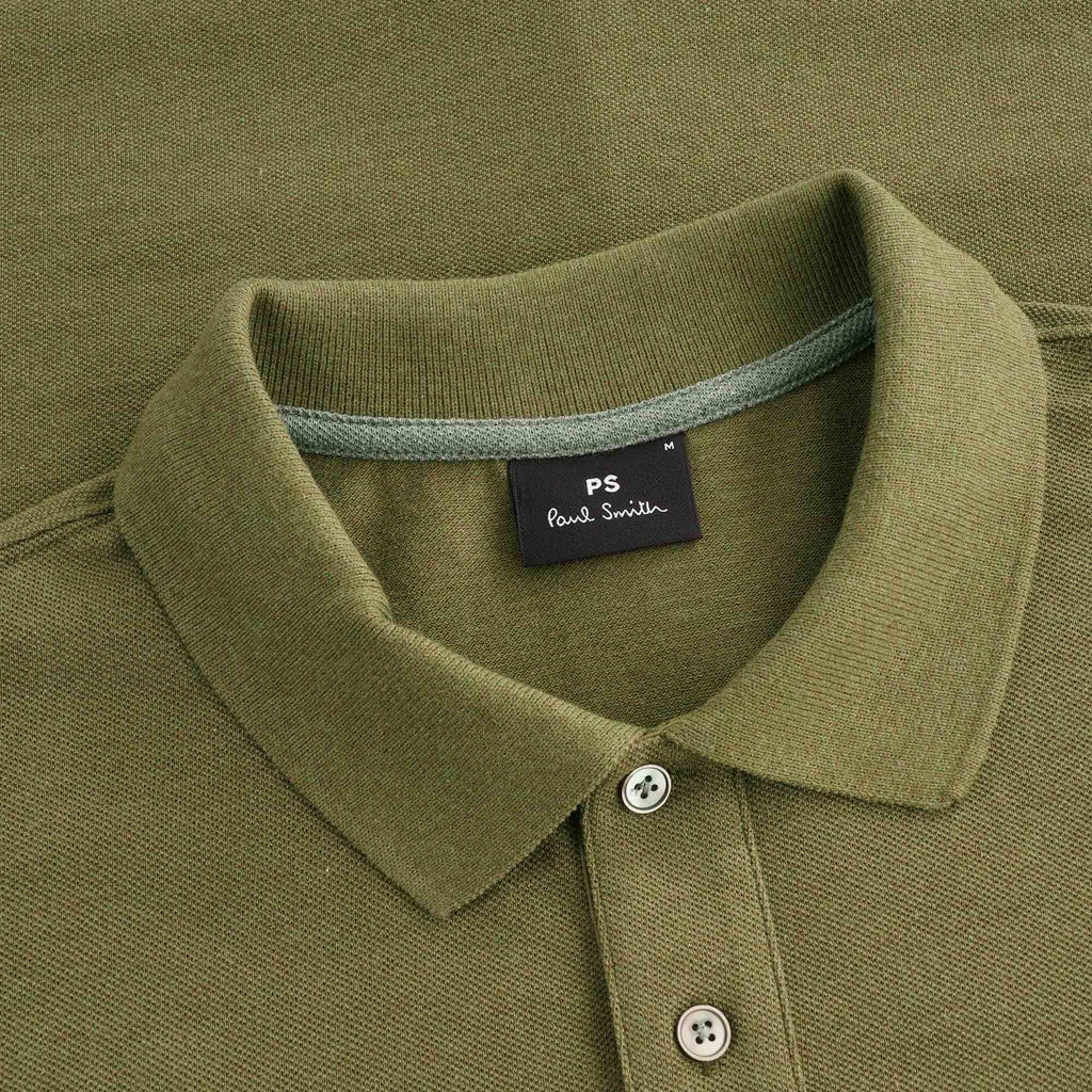 Organic Cotton-Pique Zebra Polo Shirt - Khaki