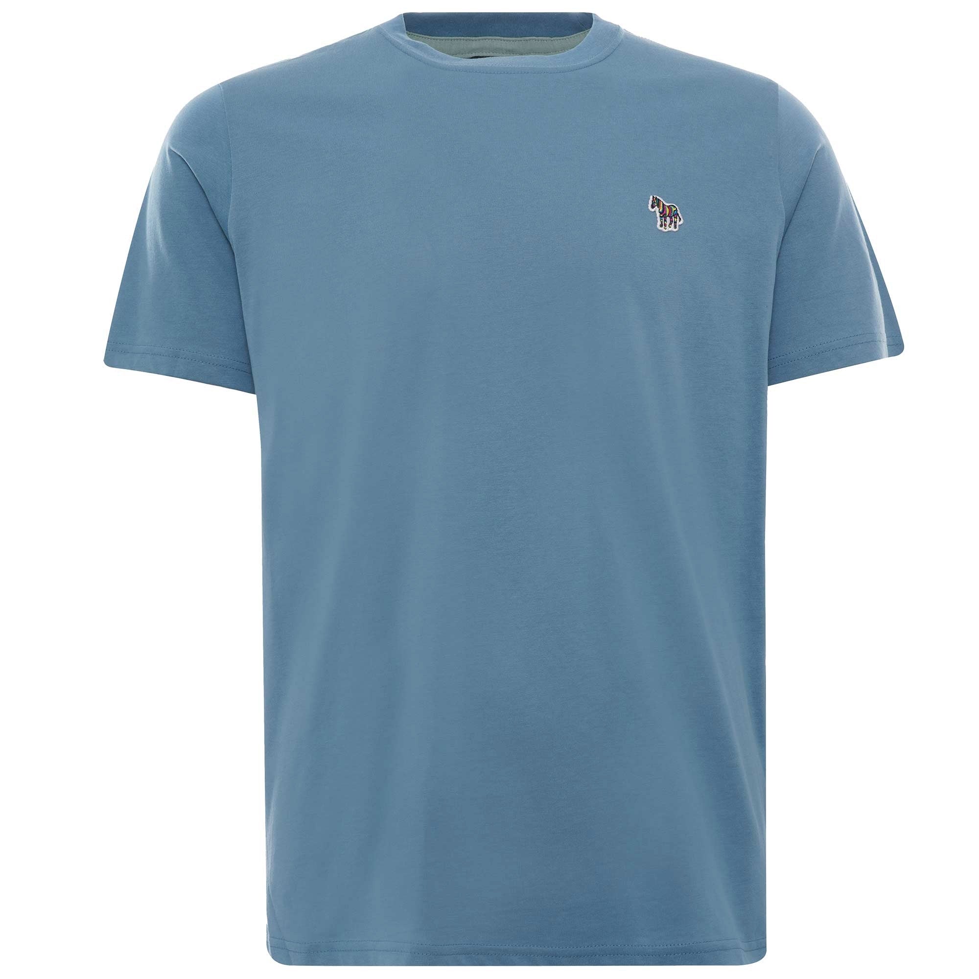Organic-Cotton Zebra Logo T-Shirt - Blue