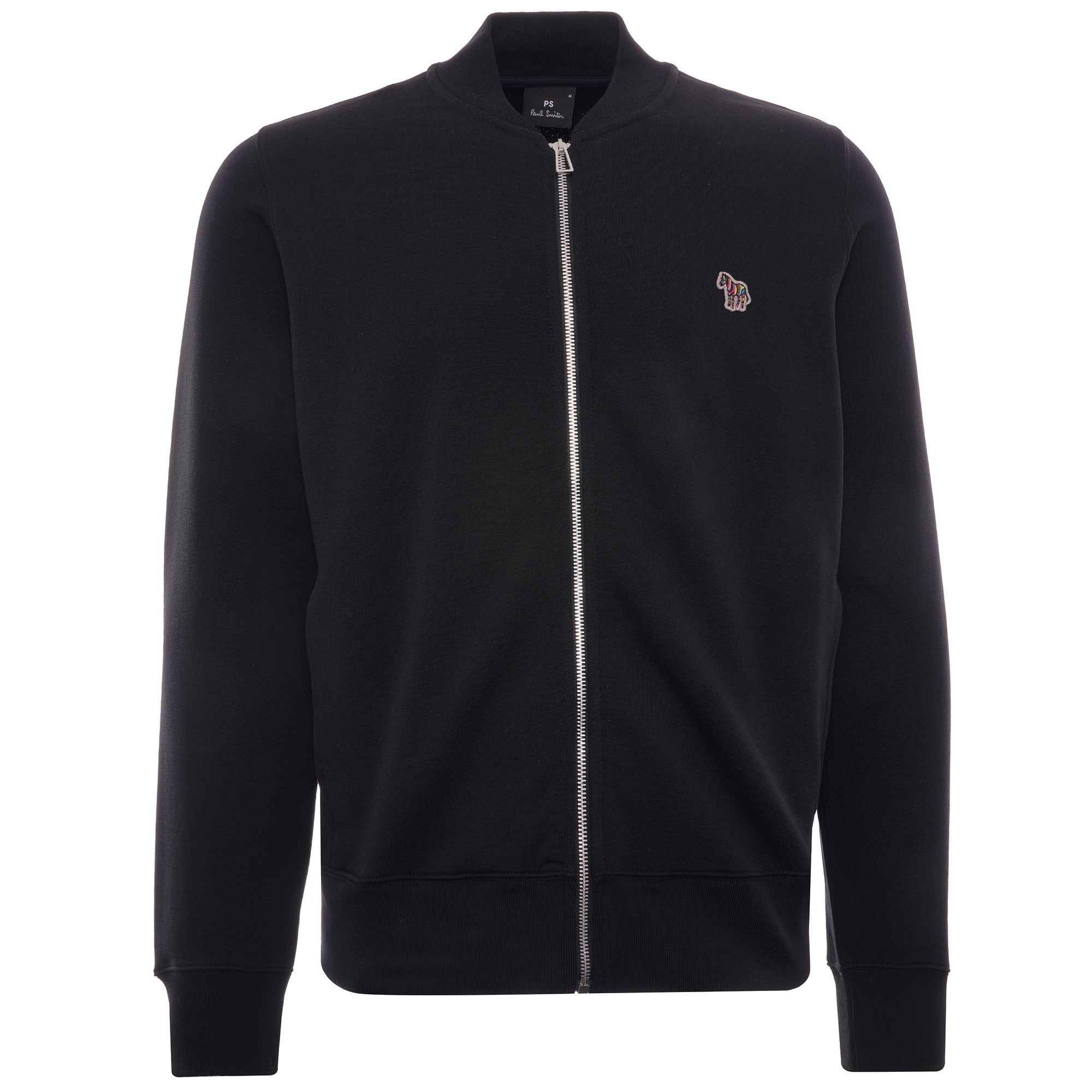 Zebra Logo Organic-Cotton Bomber Jacket - Black
