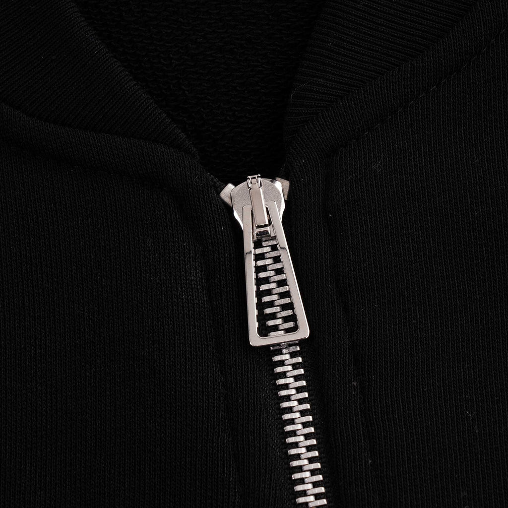 Zebra Logo Organic-Cotton Bomber Jacket - Black