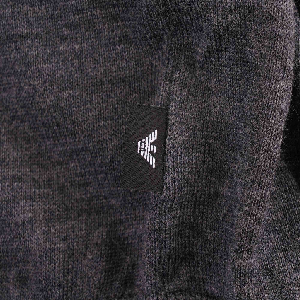 Virgin Wool Zip Through Jumper - Grigio