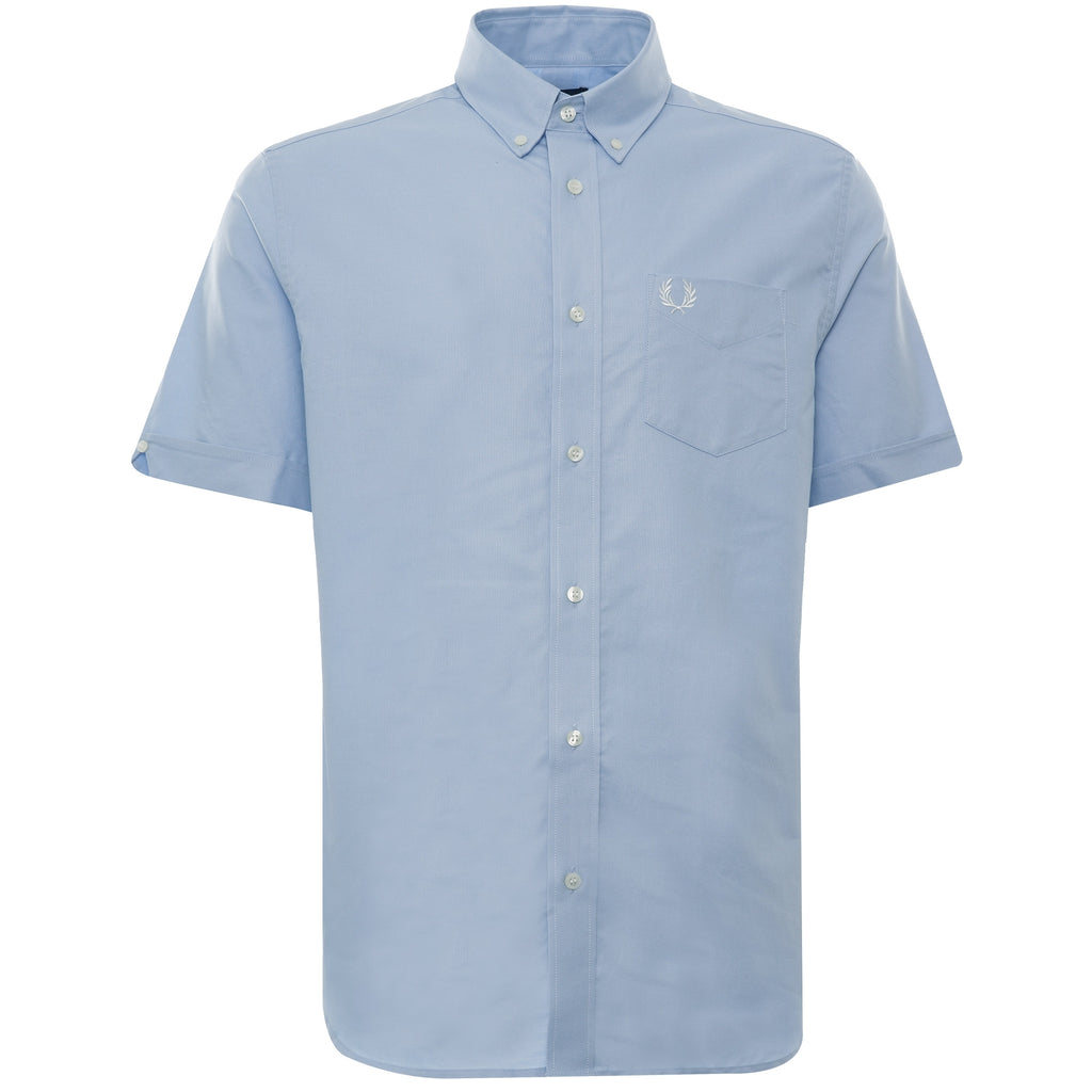 Short Sleeve Oxford Shirt - Light Smoke