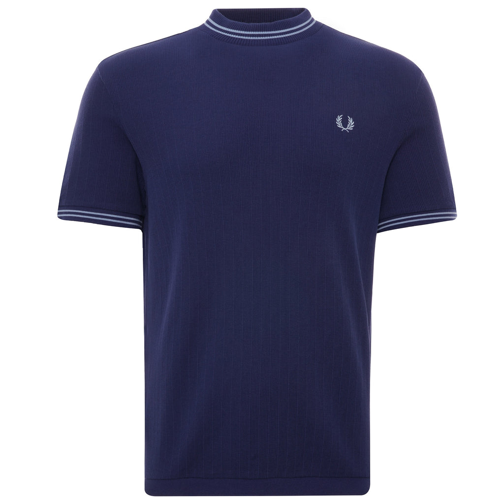 M7 Crew Neck Pique T-Shirt - French Navy
