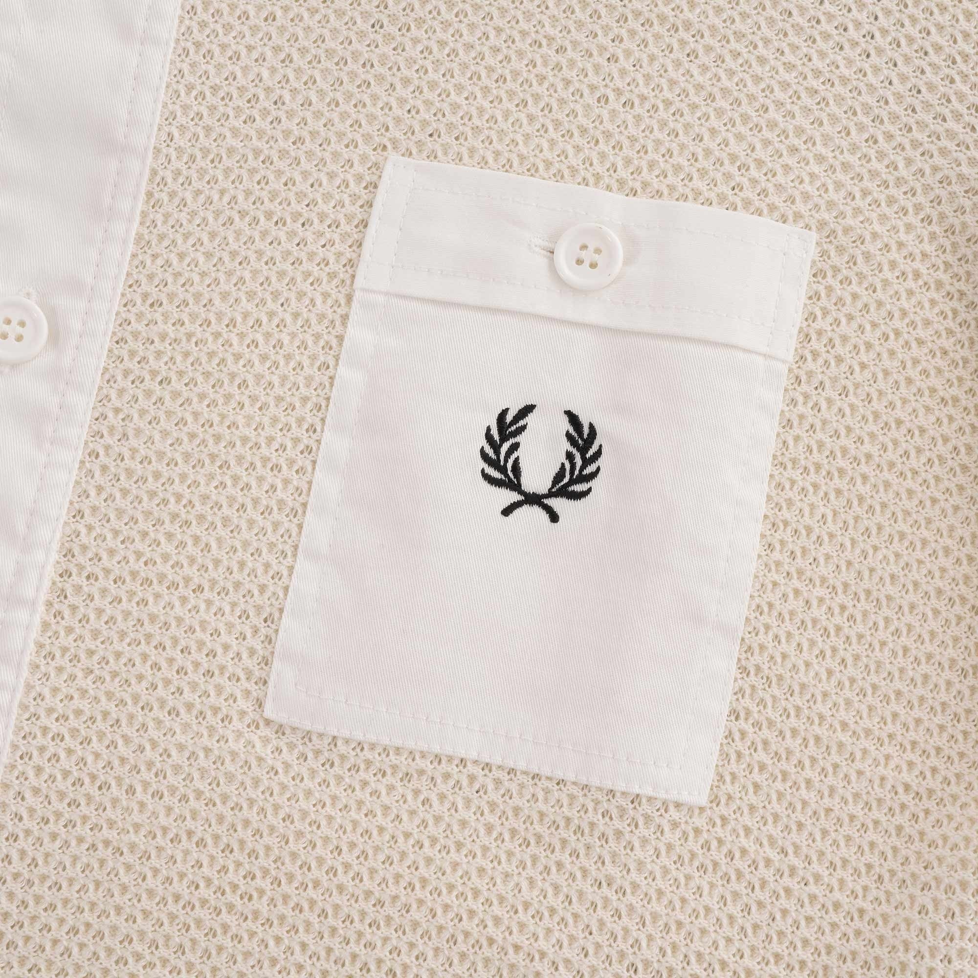 Woven Pocket Cardigan - Ecru