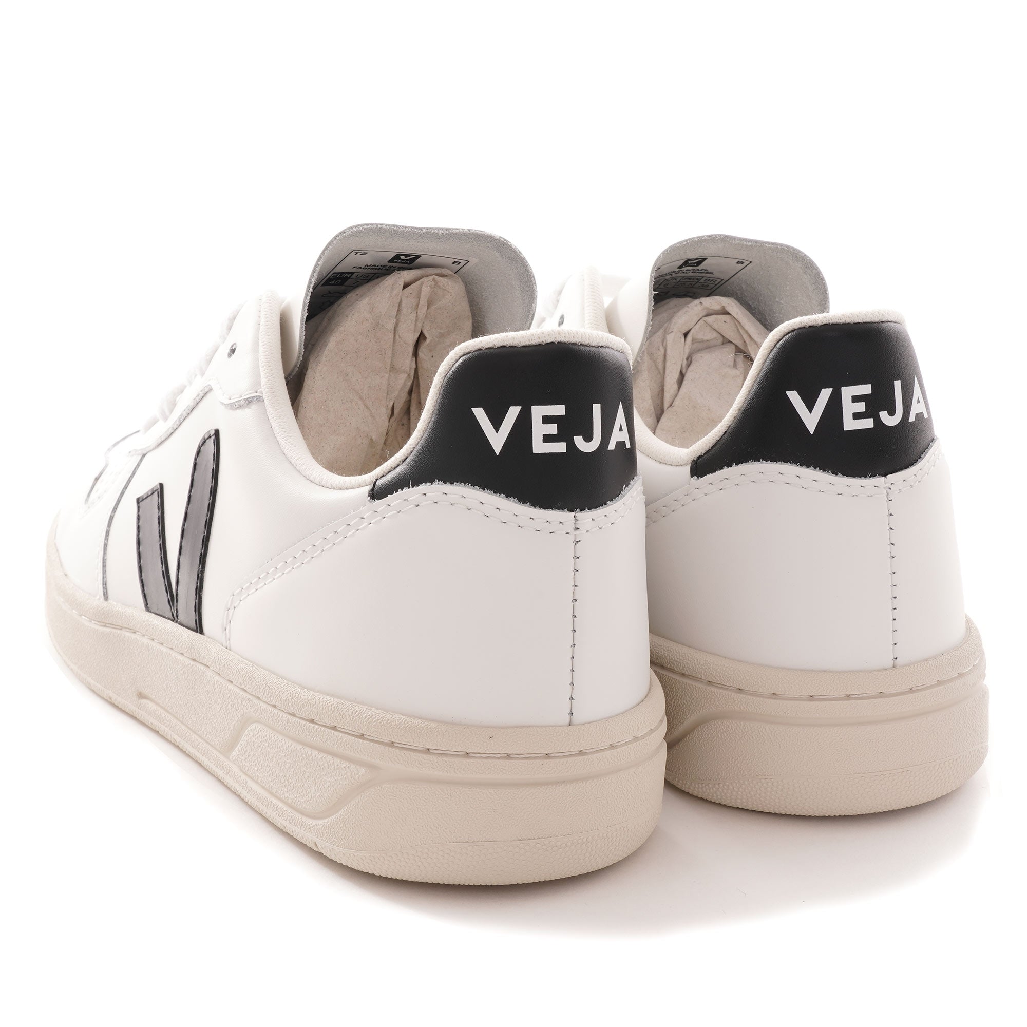 V-10 Leather - White and Black