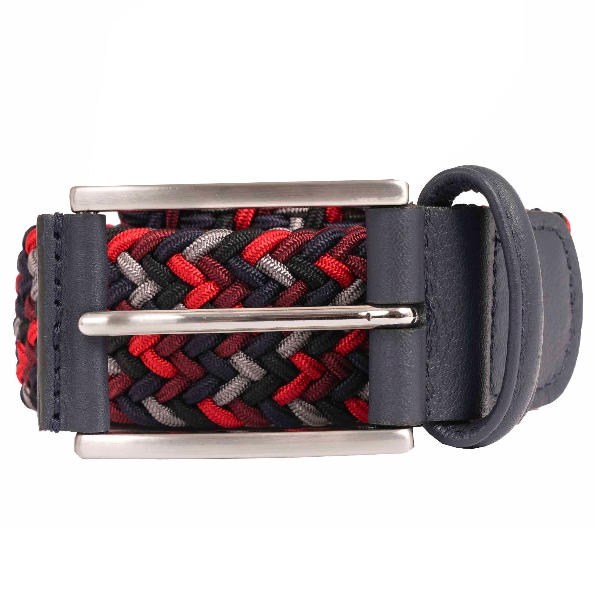 Anderson's Belts Woven Elastic Belt - Red/Navy