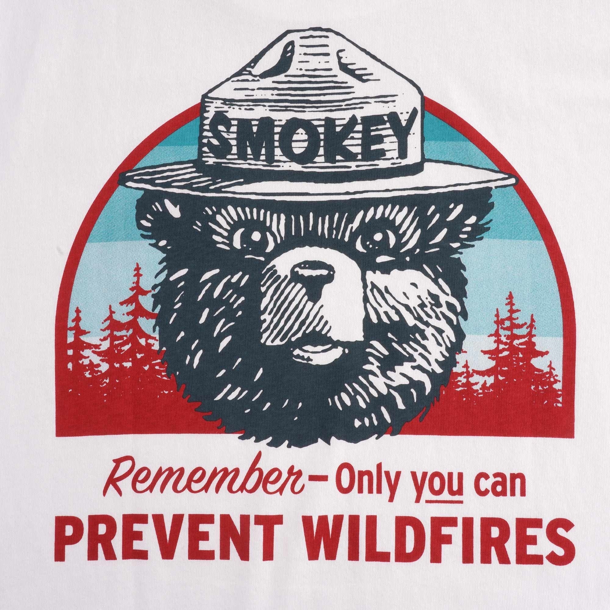 Smokey Bear Pioneer Graphic T-Shirt - White