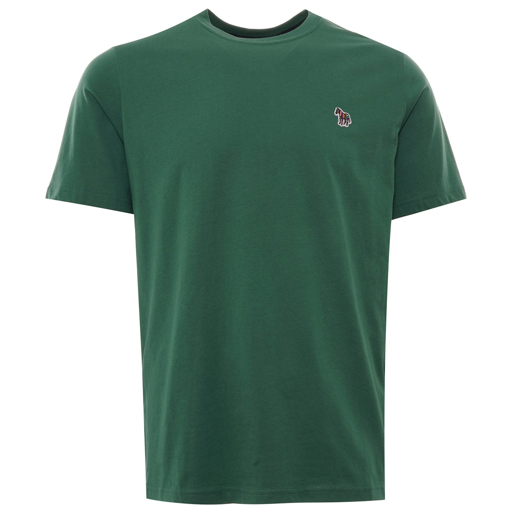 Organic-Cotton Zebra Logo T-Shirt - Green