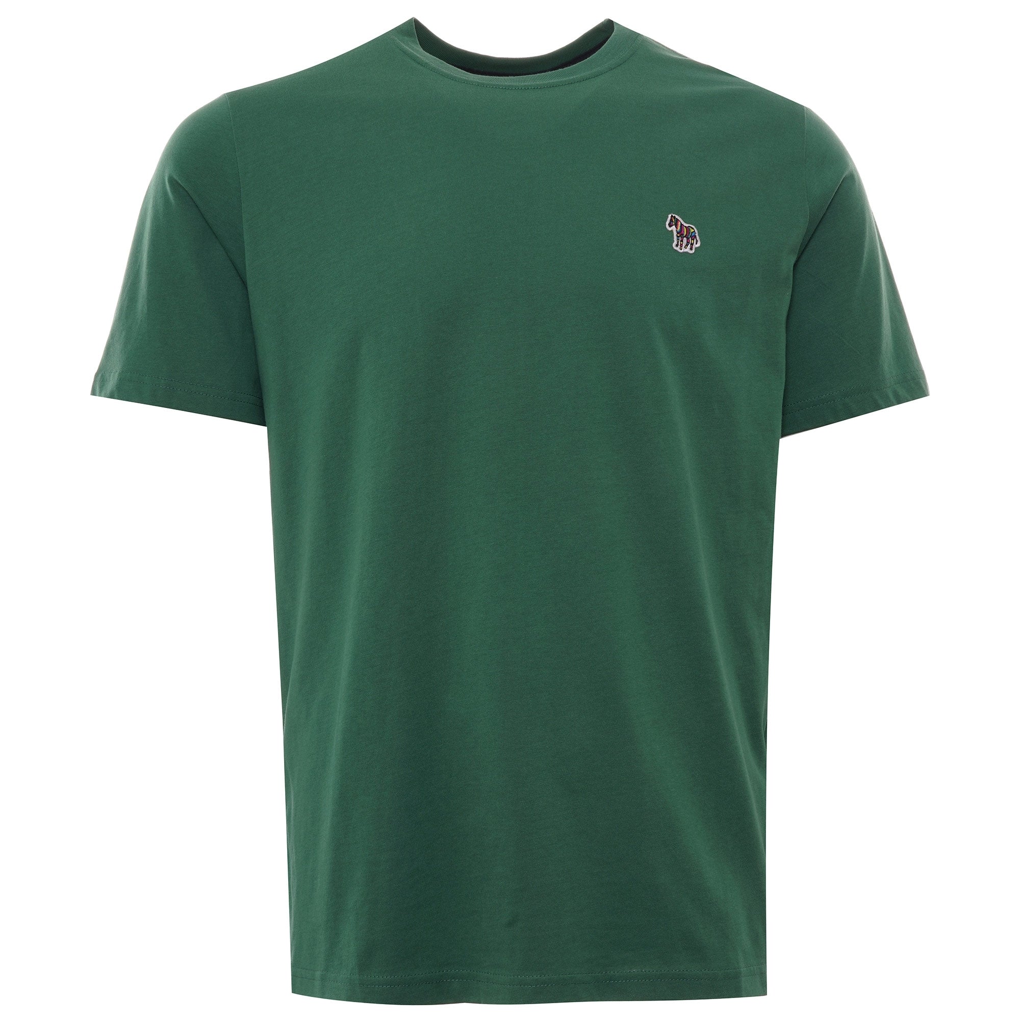 Organic-Cotton Zebra Logo T-Shirt - Green