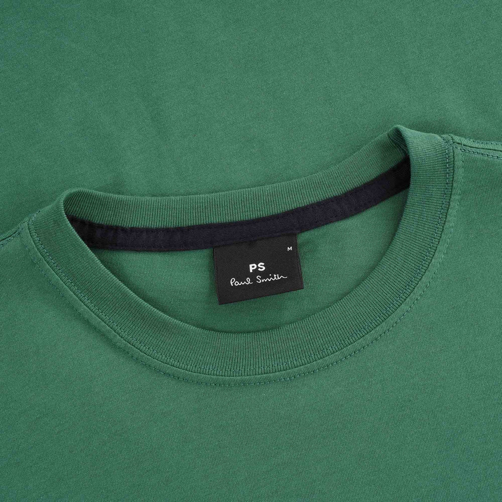 Organic-Cotton Zebra Logo T-Shirt - Green
