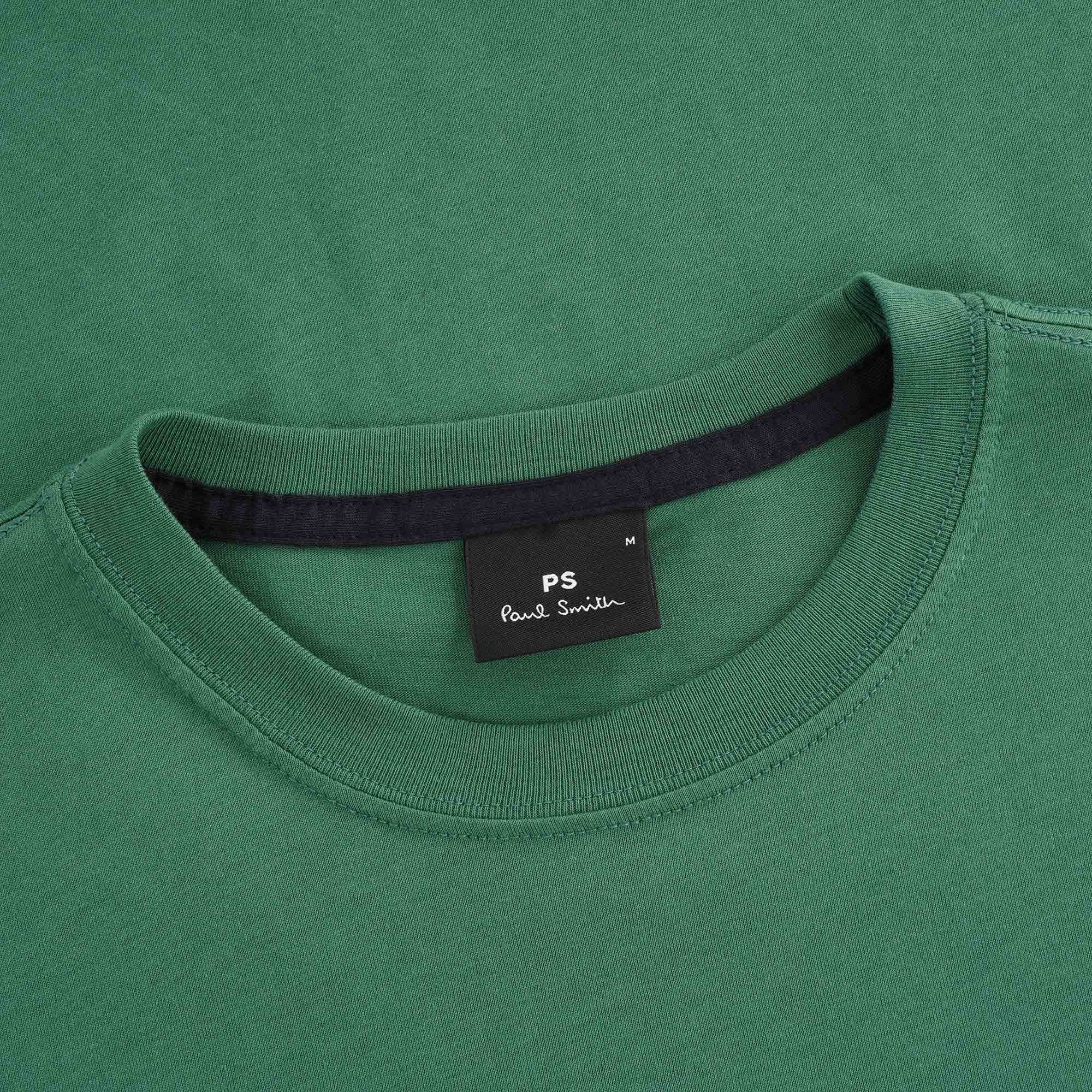 Organic-Cotton Zebra Logo T-Shirt - Green