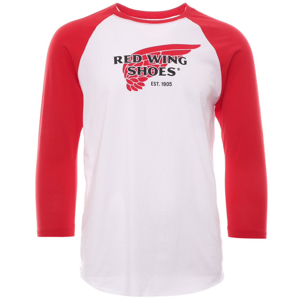 3/4 Raglan Baseball T-Shirt - White/Red