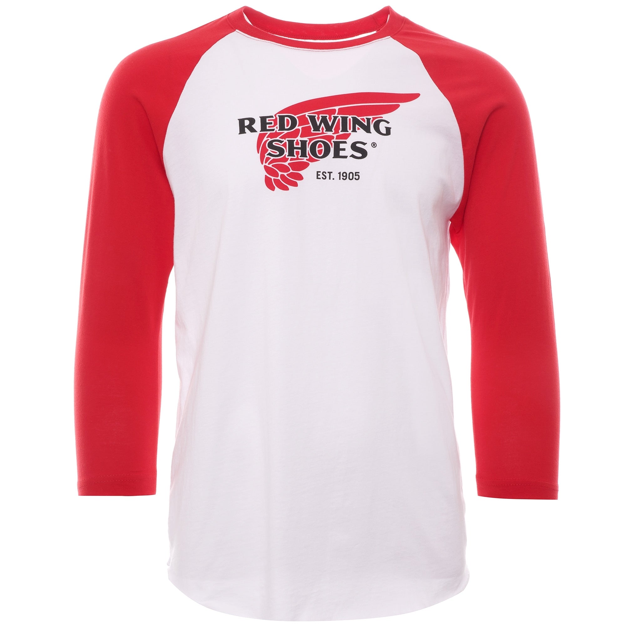3/4 Raglan Baseball T-Shirt - White/Red