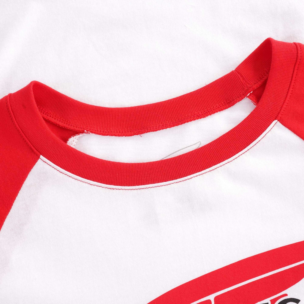 3/4 Raglan Baseball T-Shirt - White/Red