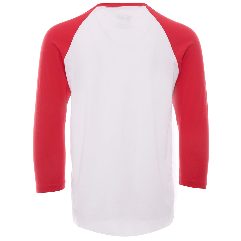 3/4 Raglan Baseball T-Shirt - White/Red