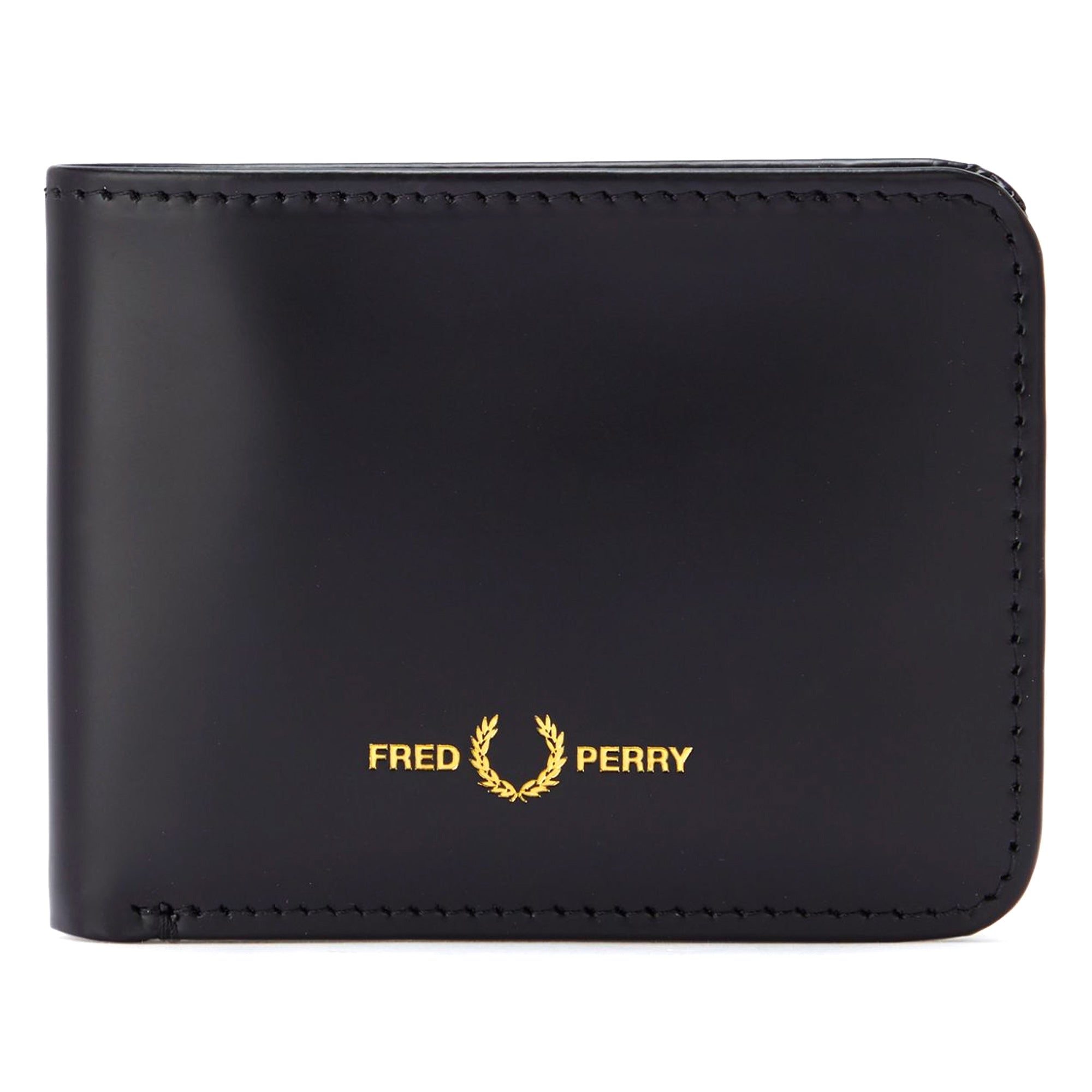 Matt Leather Billfold Wallet - Black