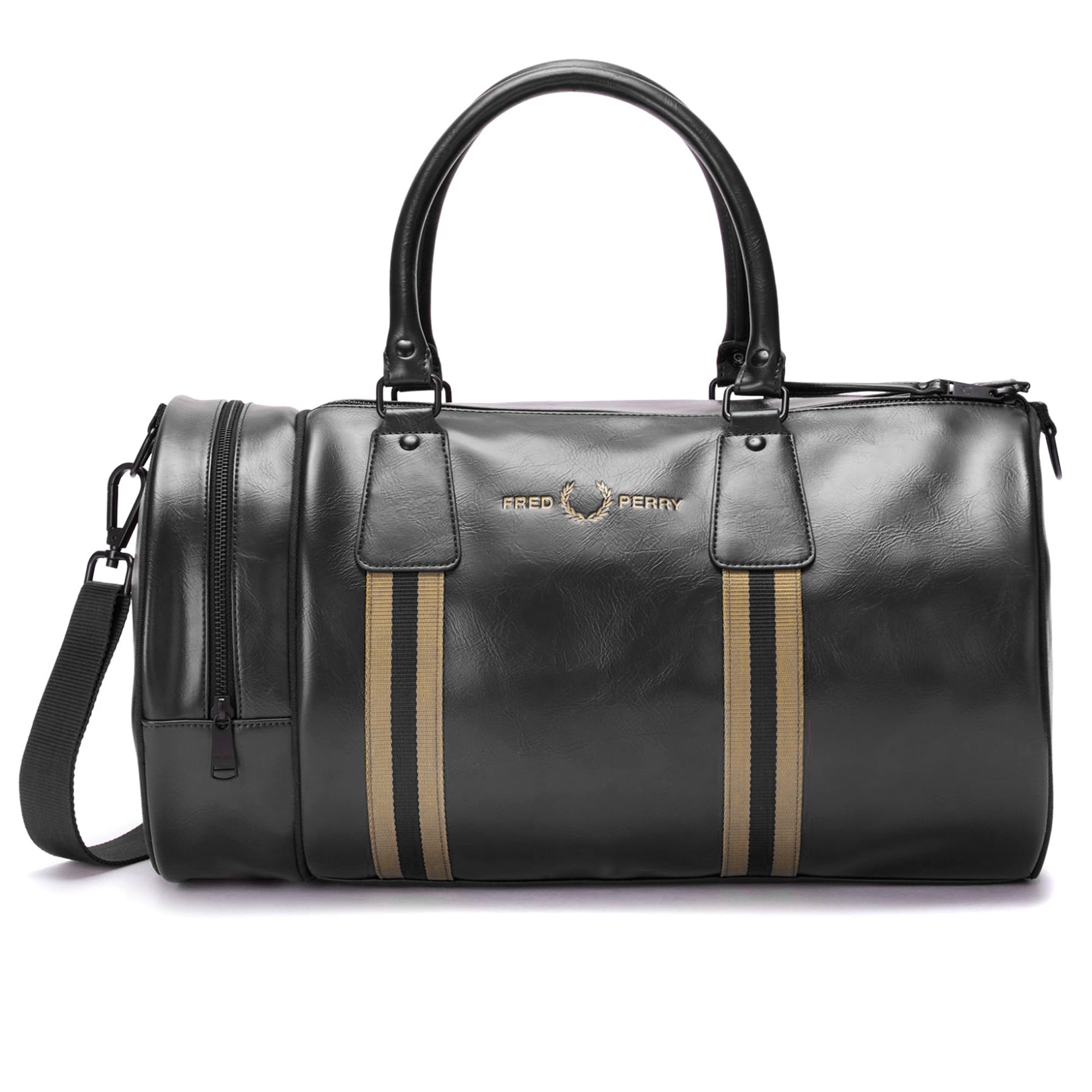 Refined Webbing Barrel Bag - Black