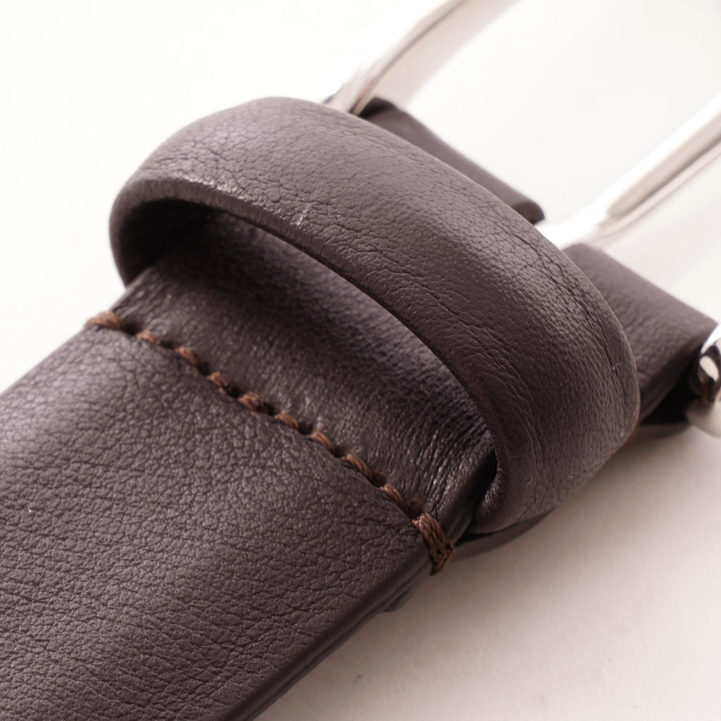Nappa Leather Belt - Dark Brown