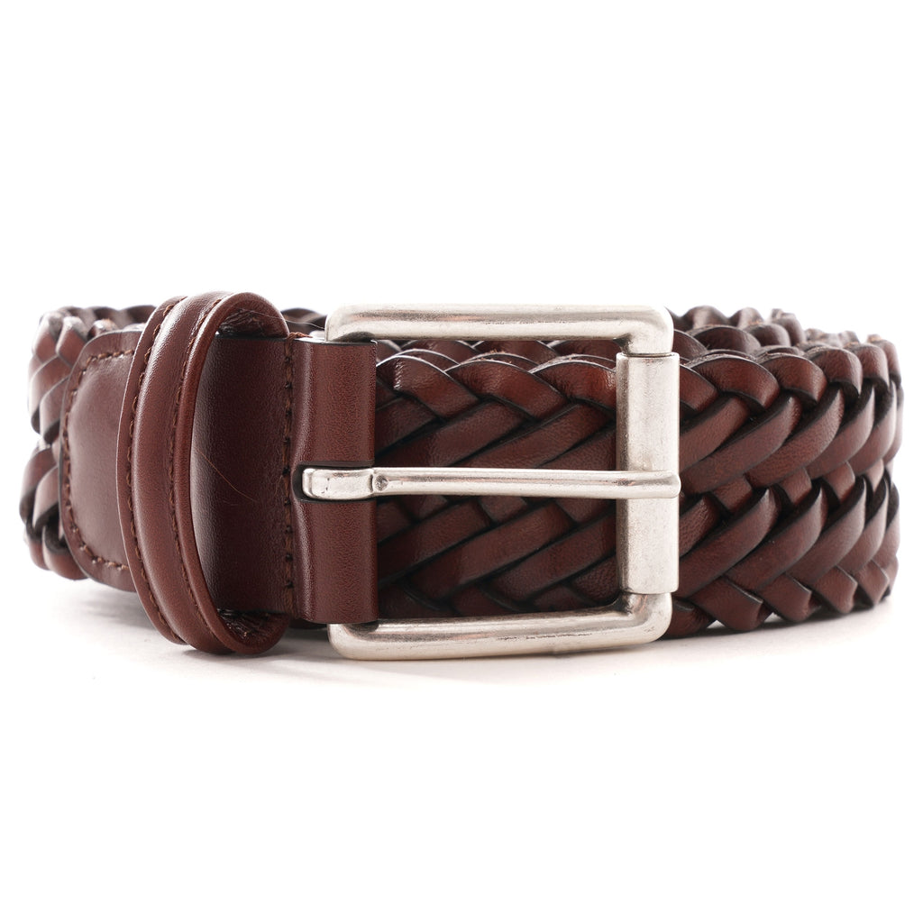 Anderson's Belts Woven Leather Belt - Brown