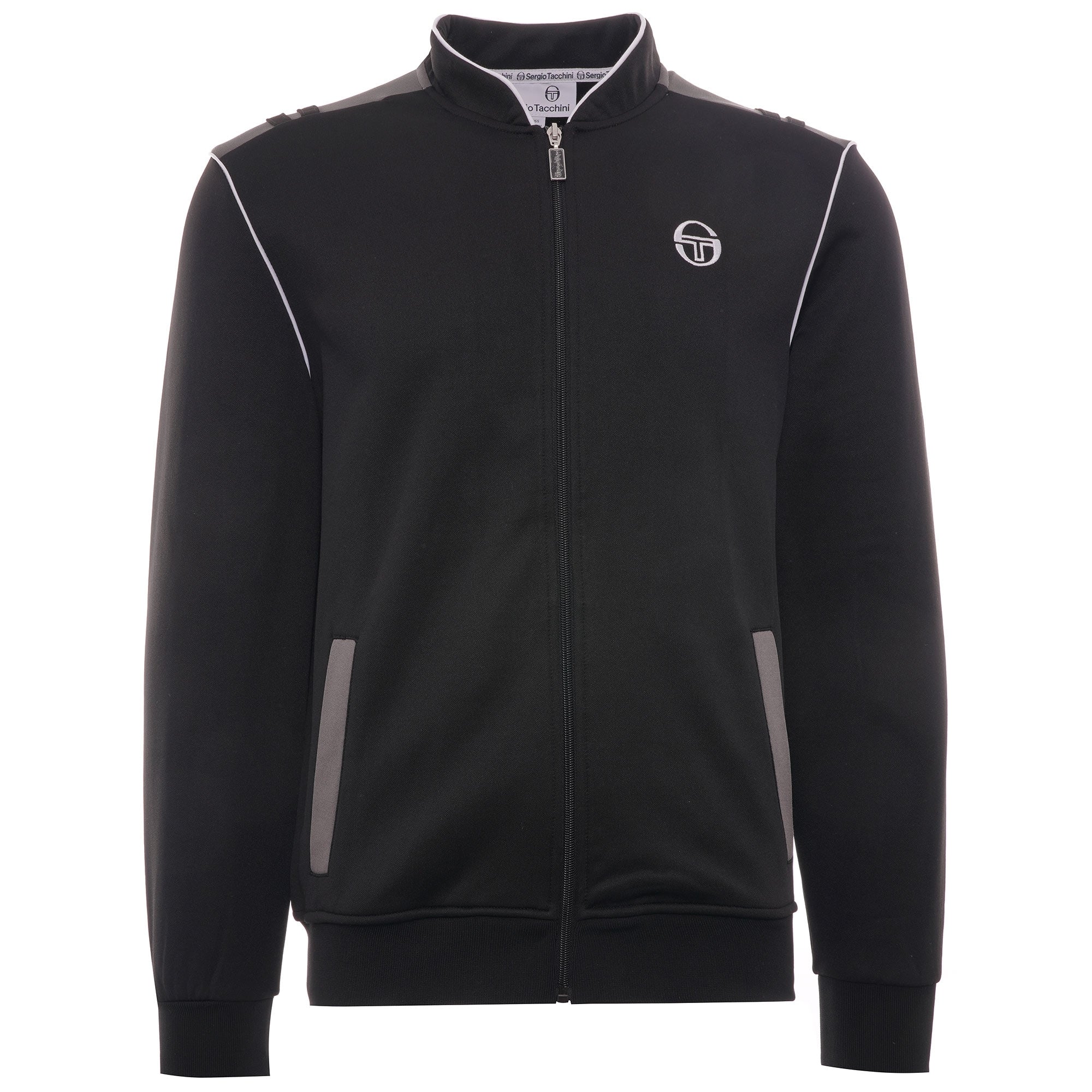 Sammy Track Top - Black/Charcoal Grey/ White