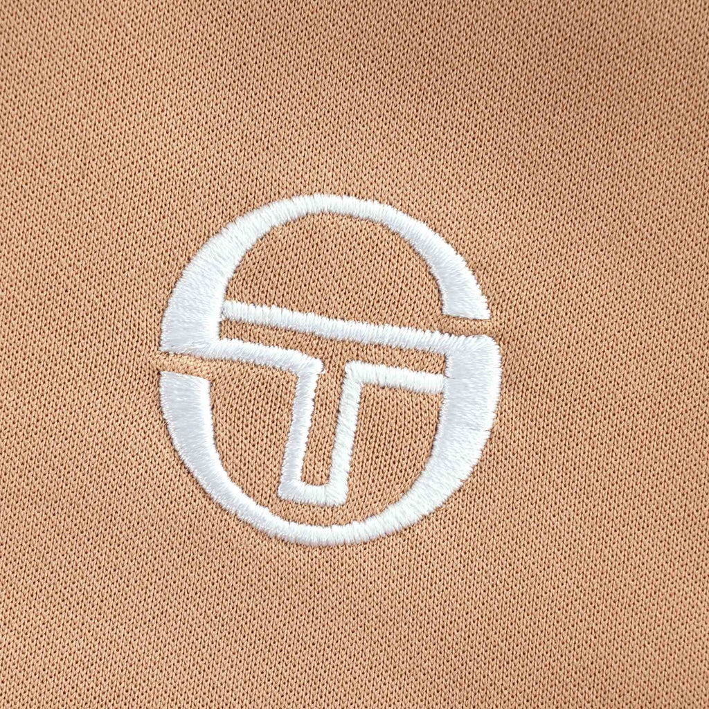 Sammy Track Top - Tan/French Roast/White
