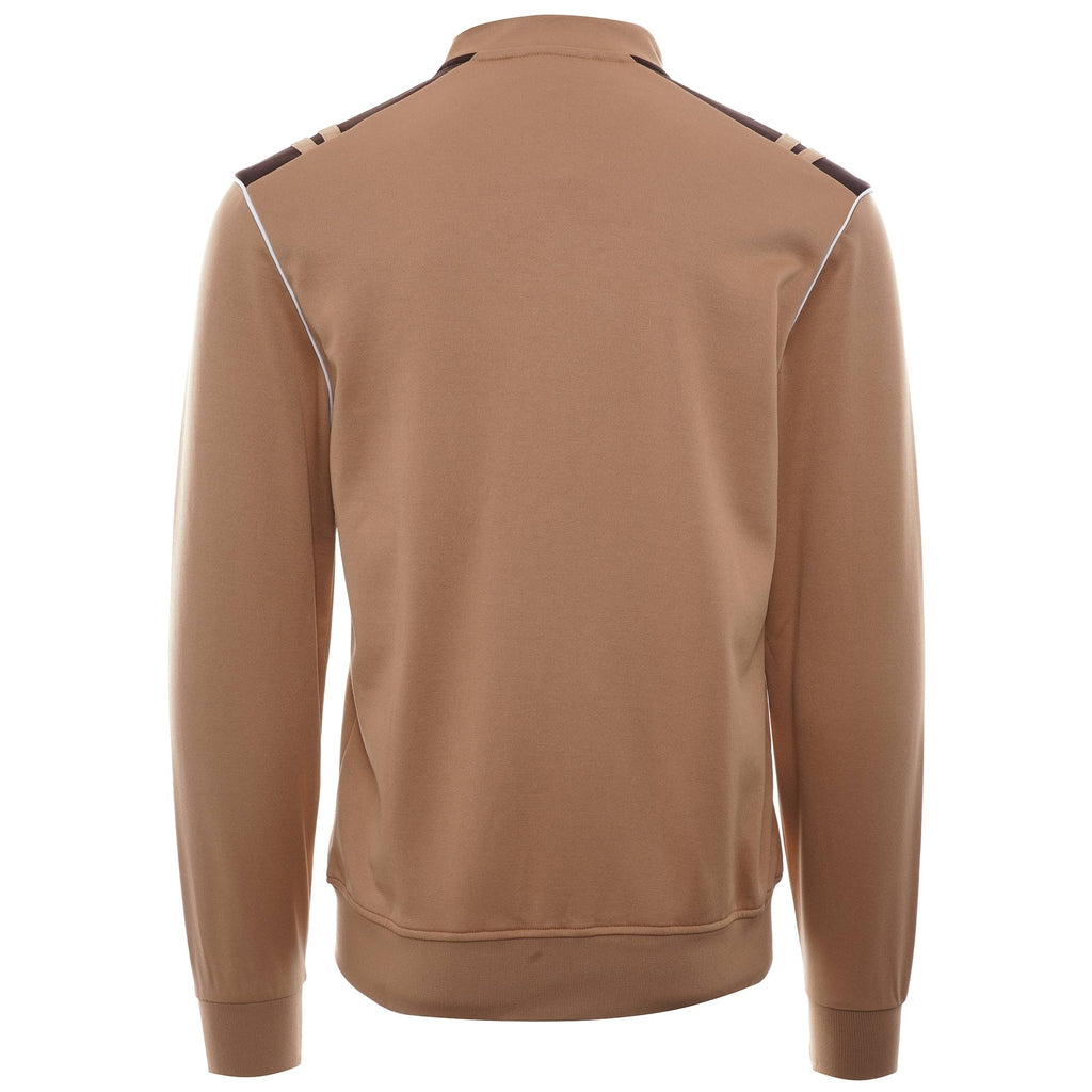 Sammy Track Top - Tan/French Roast/White