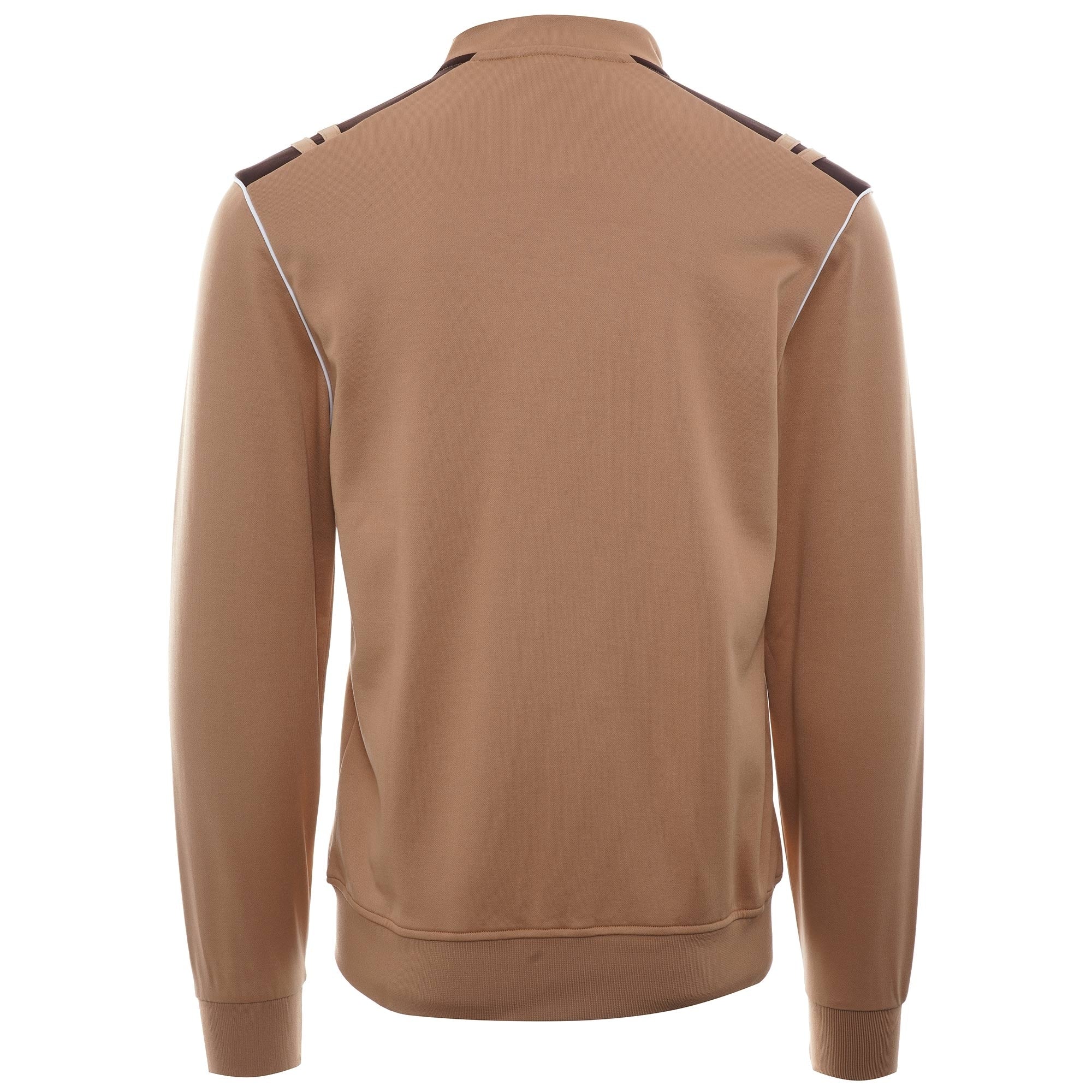 Sammy Track Top - Tan/French Roast/White