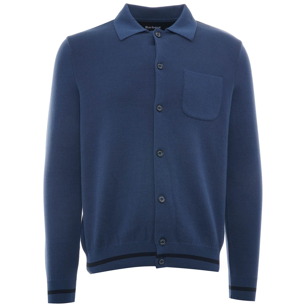 Aleck Knitted Button Cardigan - Blue