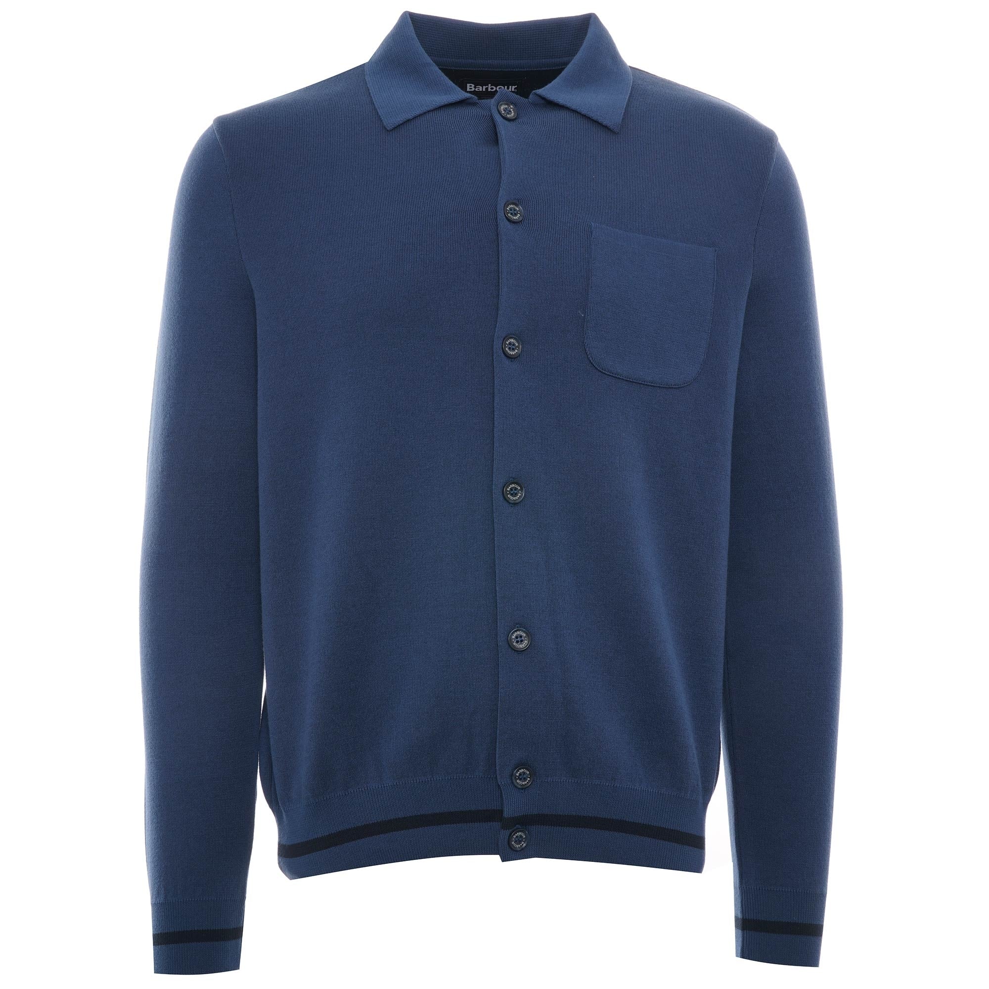 Aleck Knitted Button Cardigan - Blue