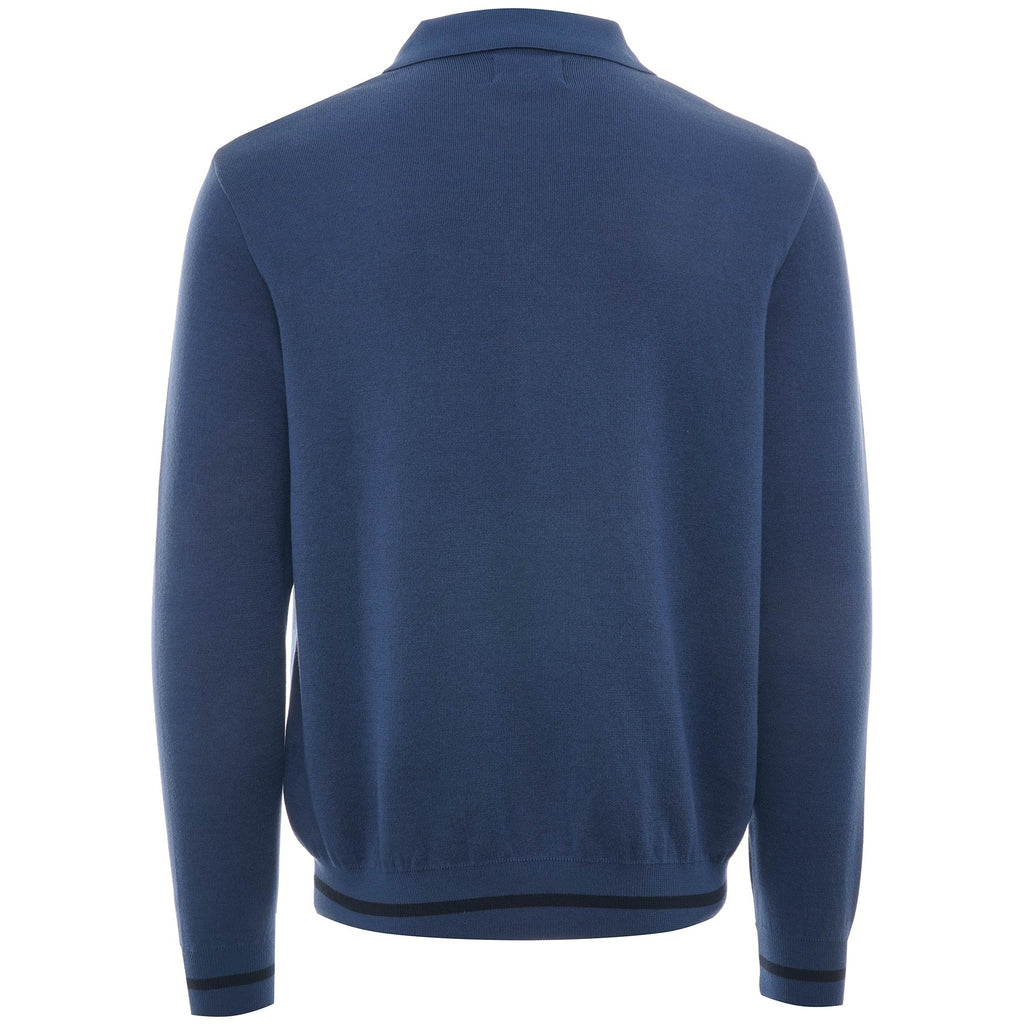 Aleck Knitted Button Cardigan - Blue