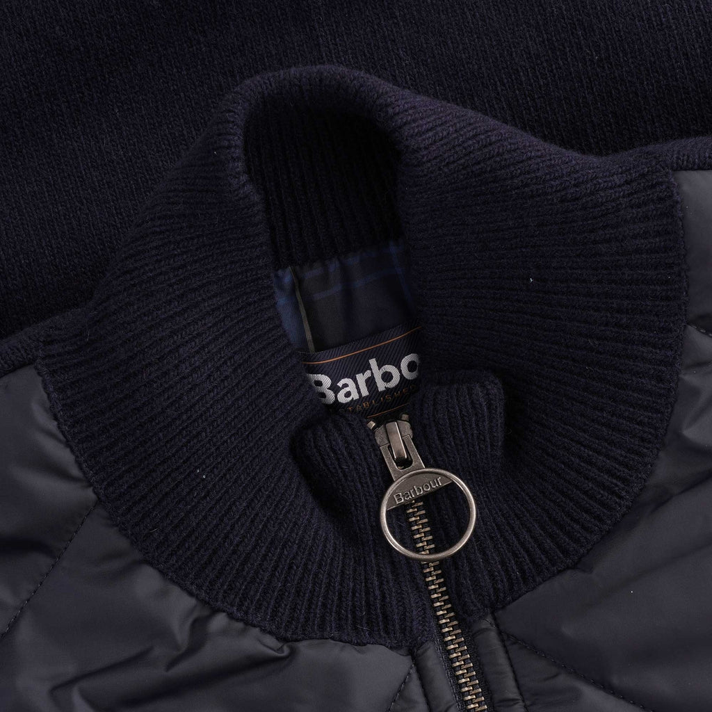 Arch Diamond Quilt Knit Jacket - Navy