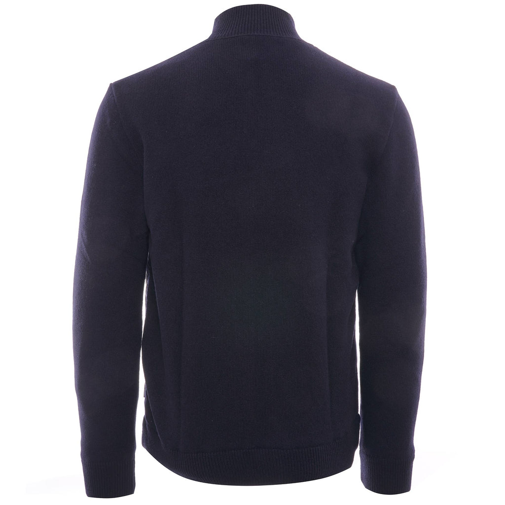 Arch Diamond Quilt Knit Jacket - Navy