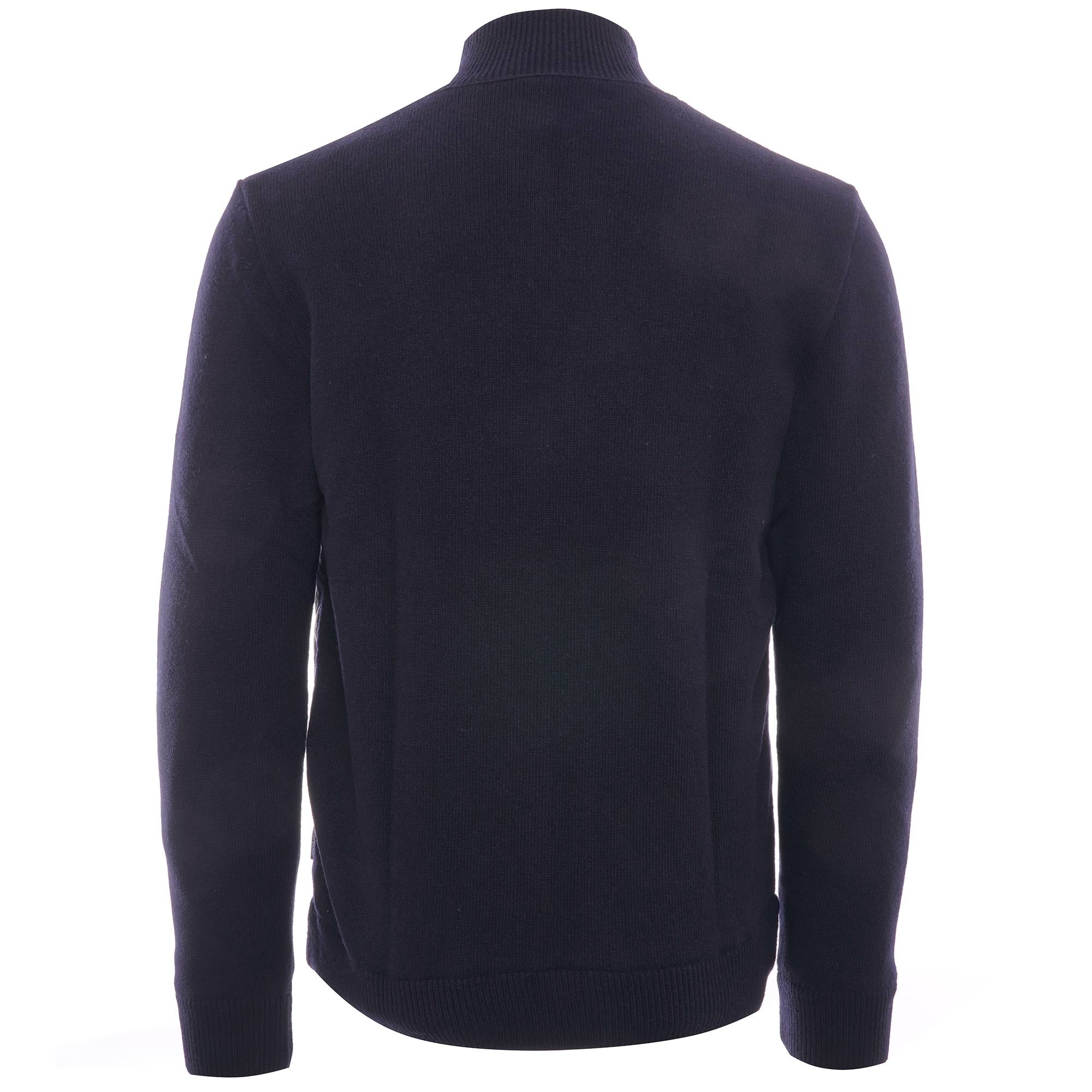 Arch Diamond Quilt Knit Jacket - Navy