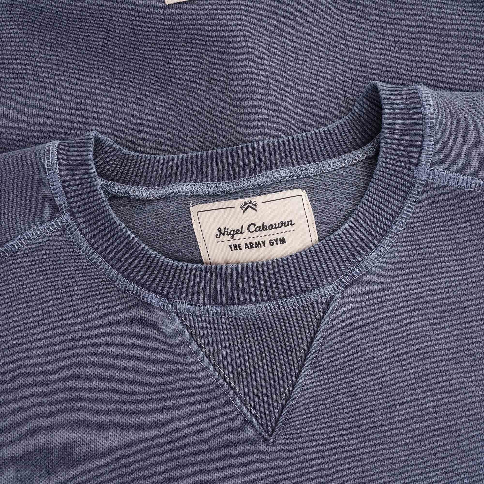 Embroidered Arrow Crew - Black Navy