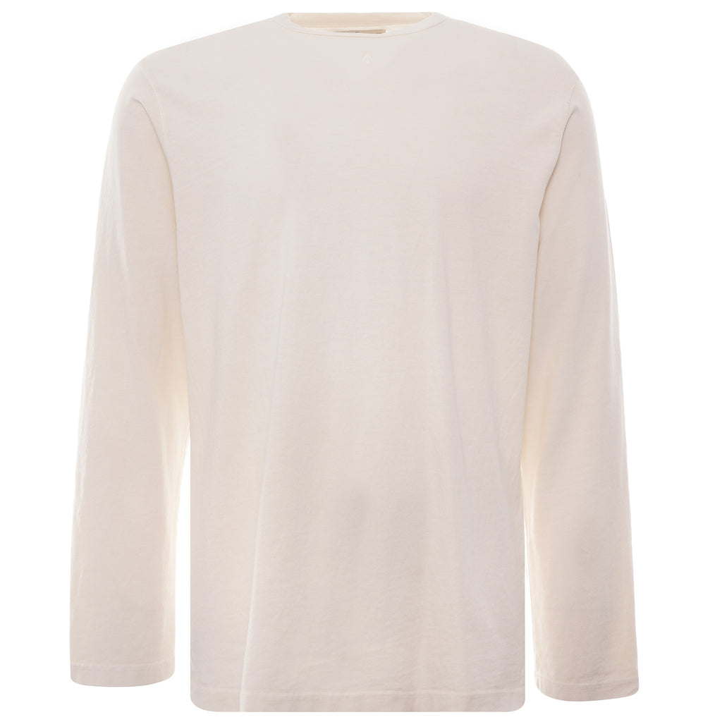 Embroidered Arrow Long Sleeve Tee - Natural