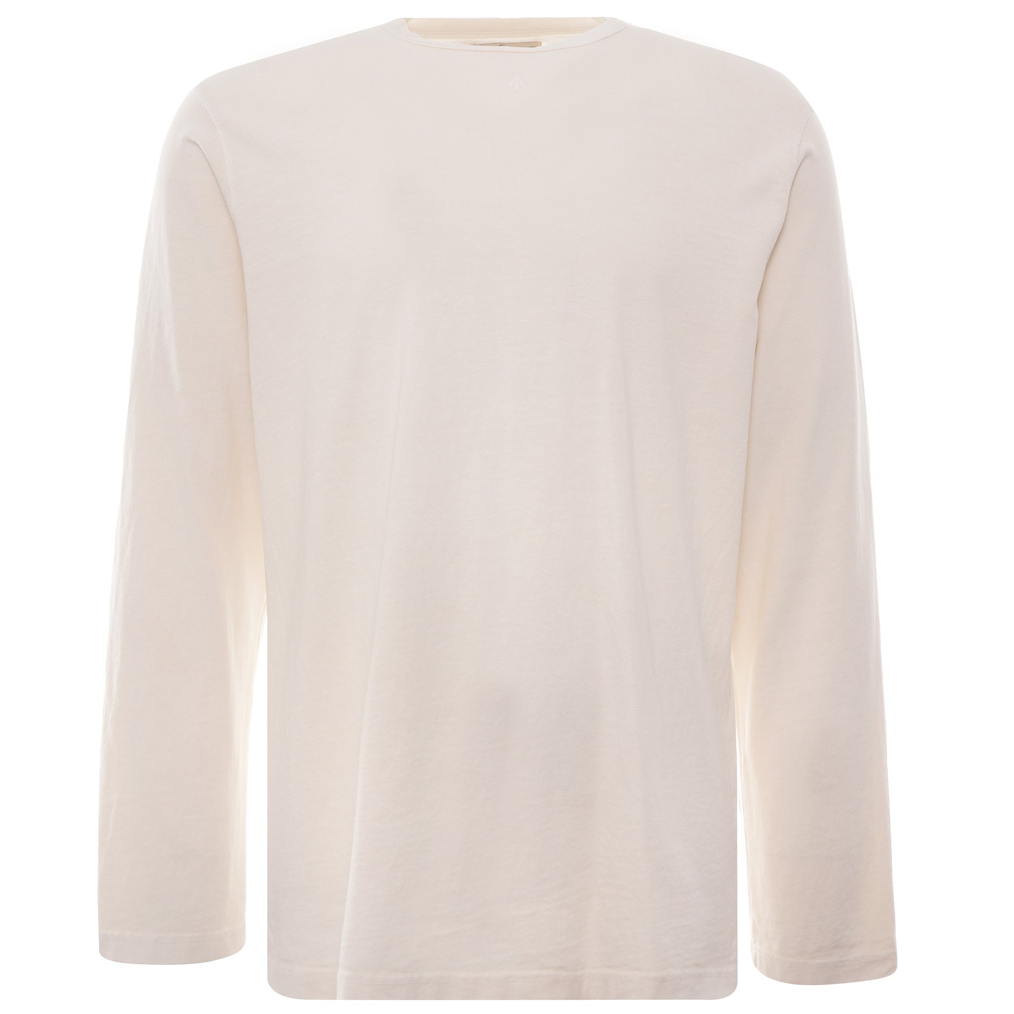 Embroidered Arrow Long Sleeve Tee - Natural