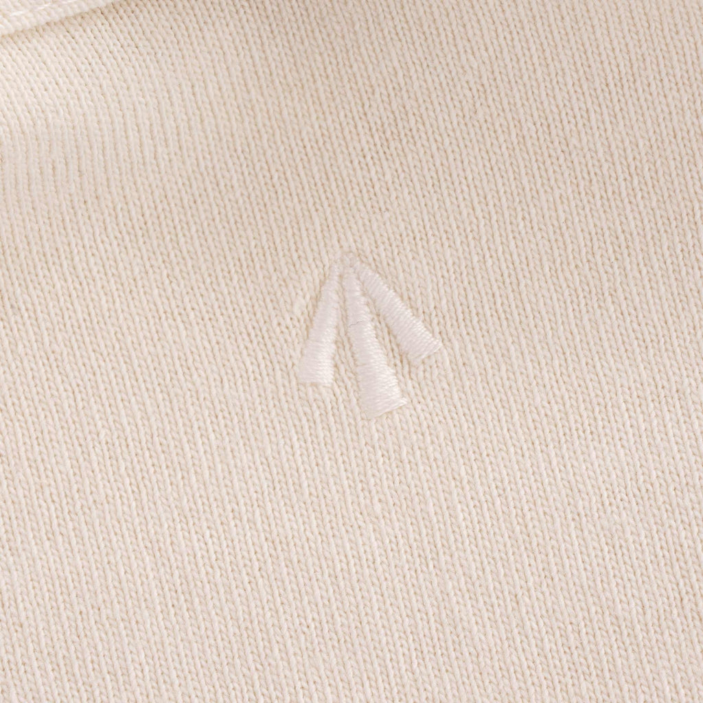Embroidered Arrow Long Sleeve Tee - Natural