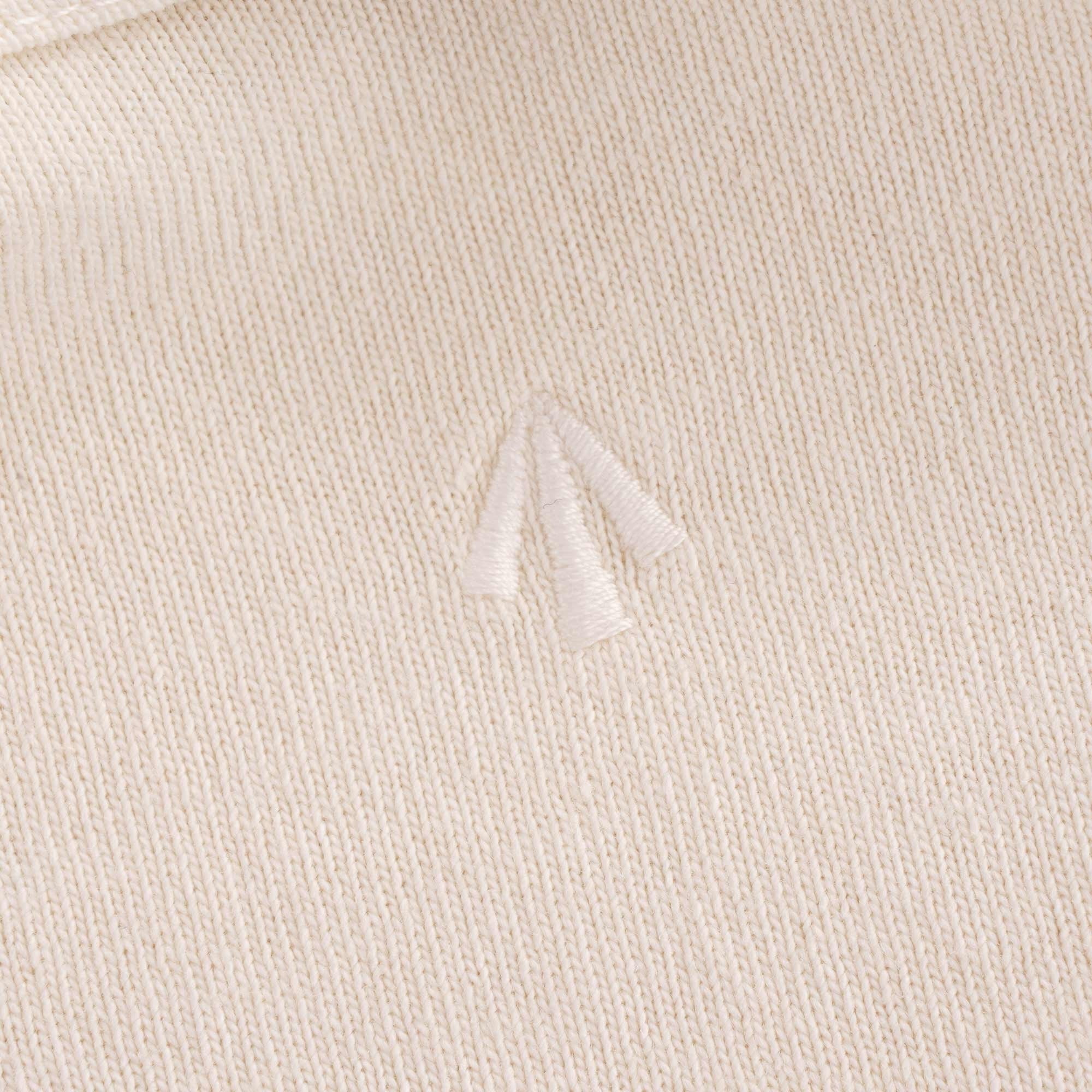 Embroidered Arrow Long Sleeve Tee - Natural