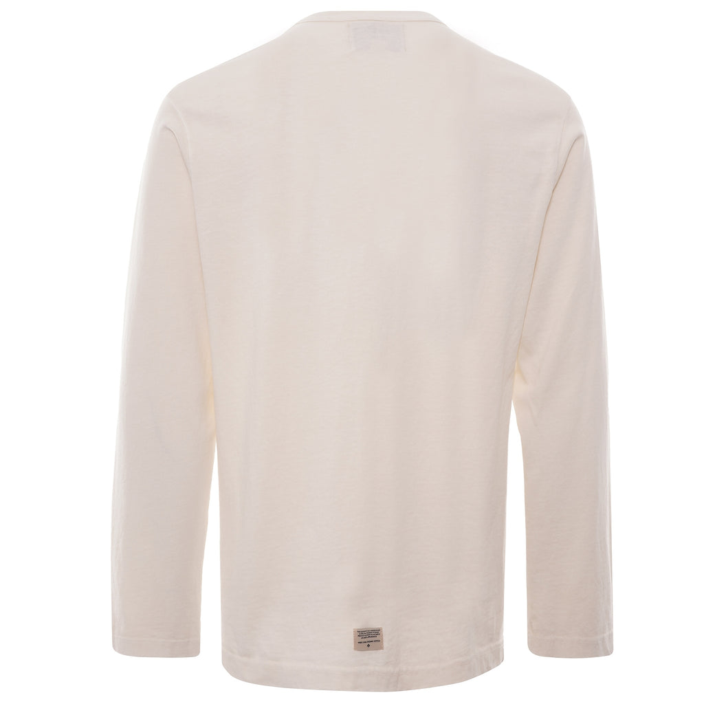 Embroidered Arrow Long Sleeve Tee - Natural