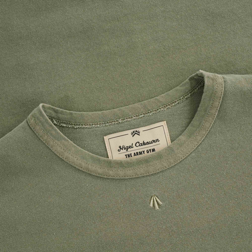 Embroidered Arrow Long Sleeve Tee - Army