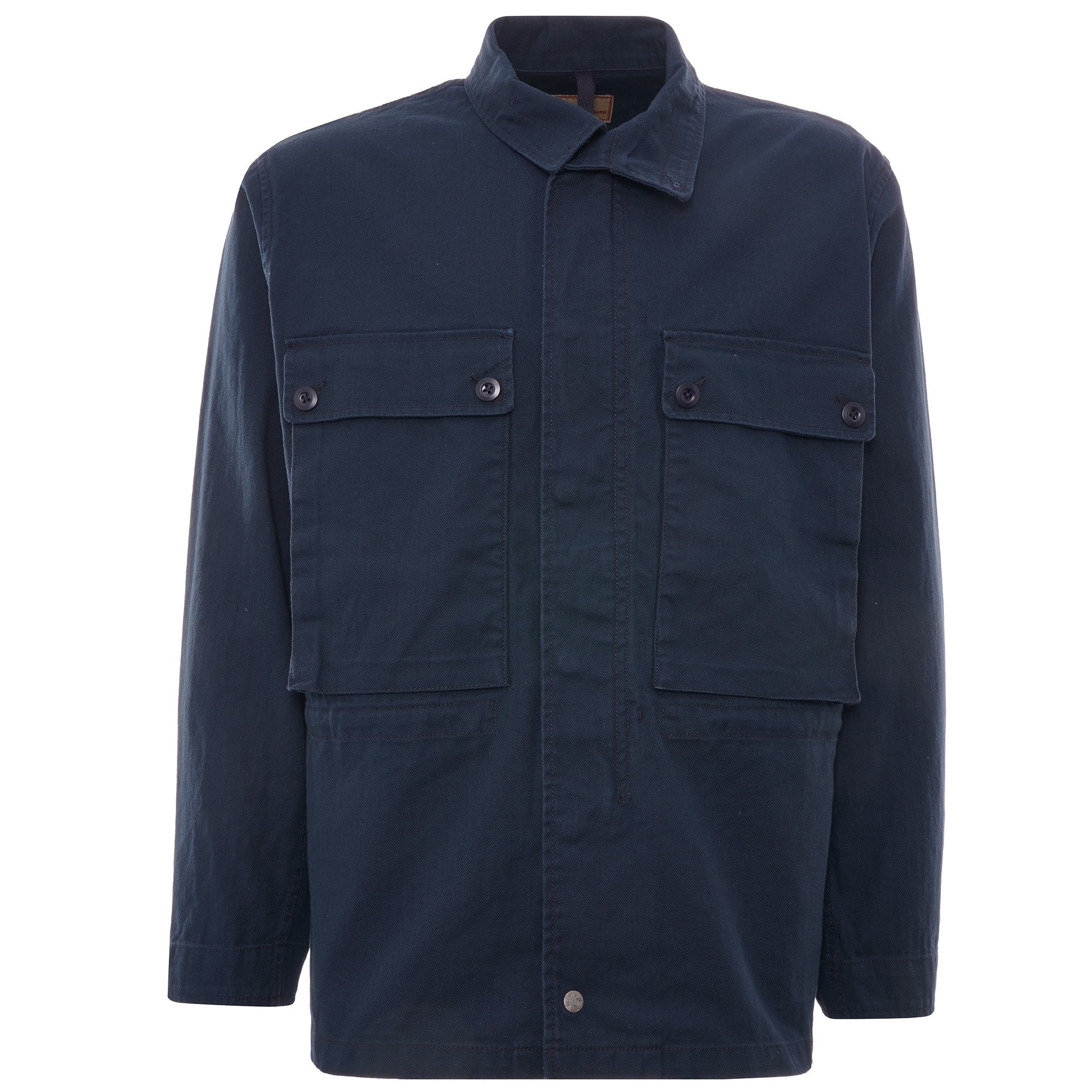 Zip Military Jacket - Black Navy