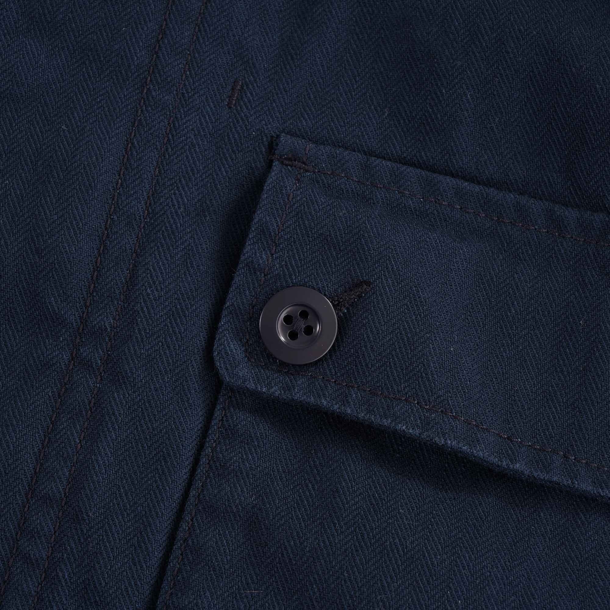 Zip Military Jacket - Black Navy