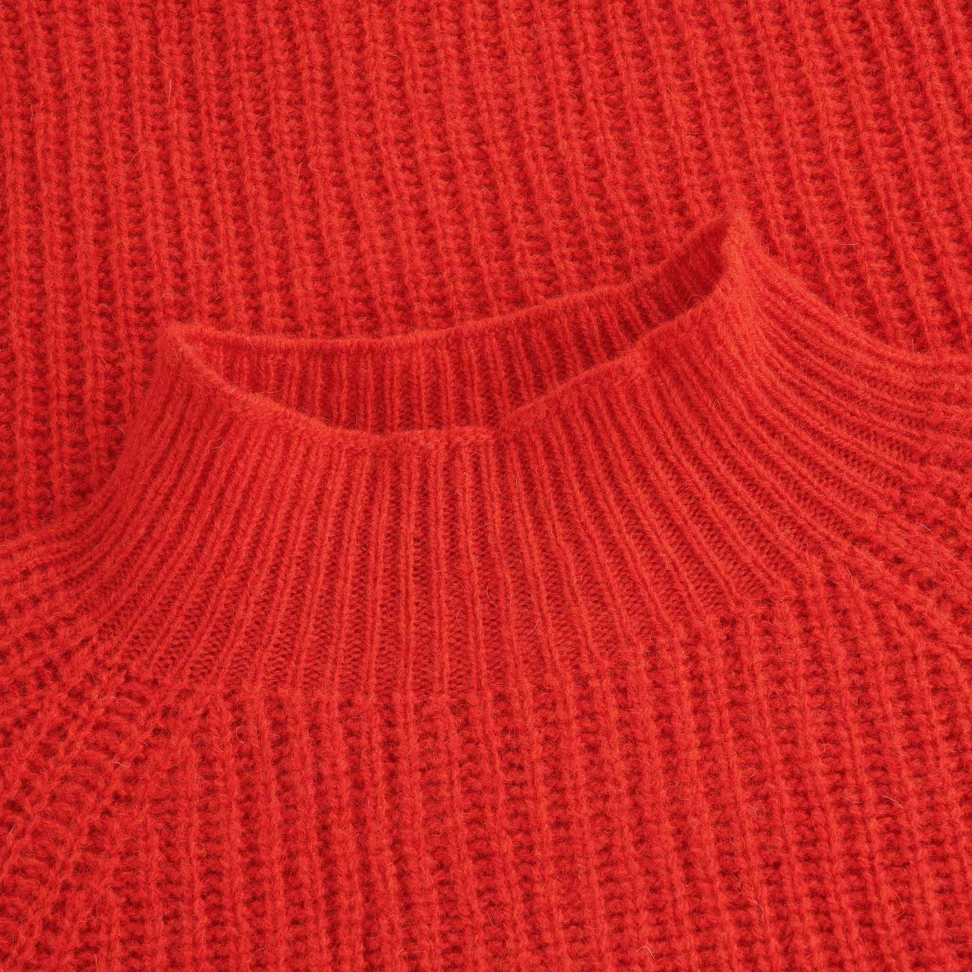 Open Uni Knit Jumper - Red